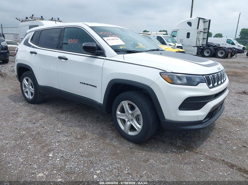 2023 Jeep Compass VIN 3C4NJDAN1PT519592 IAAI salvage auction — UNKNOWN, Salvage Title, sold $3,100 on 2026-08-08 (photo 1)