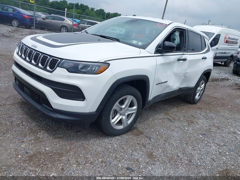 2023 Jeep Compass VIN 3C4NJDAN1PT519592 IAAI salvage auction — UNKNOWN, Salvage Title, sold $3,100 on 2026-08-08 (photo 2)