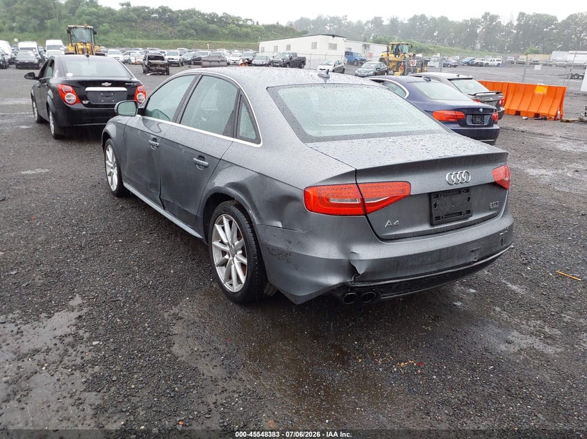 2015 Audi A4 VIN WAUFFAFL8FN037029 IAAI salvage auction — LEFT SIDE, Salvage (Pennsylvania), sold $25 on 2026-08-02 (photo 3)