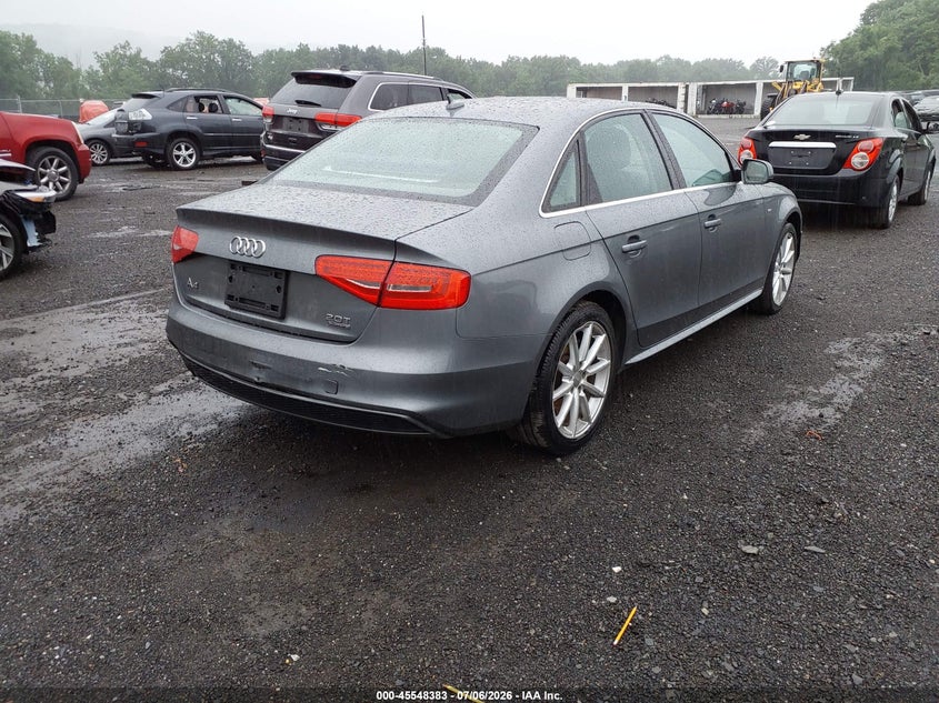 2015 Audi A4 VIN WAUFFAFL8FN037029 IAAI salvage auction — LEFT SIDE, Salvage (Pennsylvania), sold $25 on 2026-08-02 (photo 4)