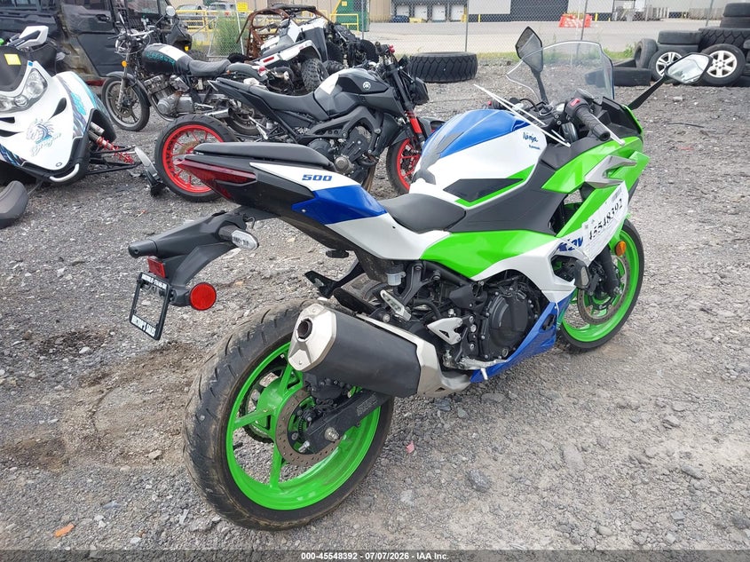 2024 Kawasaki Ninja VIN ML5EXGJ18RDA18525 IAAI salvage auction — UNKNOWN, Salvage Title, sold $1,750 on 2026-09-12 (photo 4)