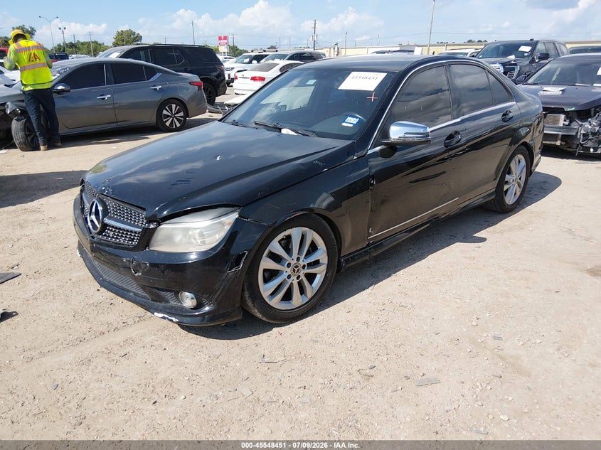 2010 Mercedes-benz C class VIN WDDGF5EB8AR086696 IAAI salvage auction — FRONT END, Original (Texas), sold $550 on 2026-08-12 (photo 2)