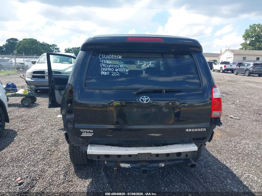 2008 Toyota 4runner VIN JTEZU14R88K006909 IAAI salvage auction — REAR END, Clear (South Carolina), sold $2,800 on 2026-07-28 (photo 6)