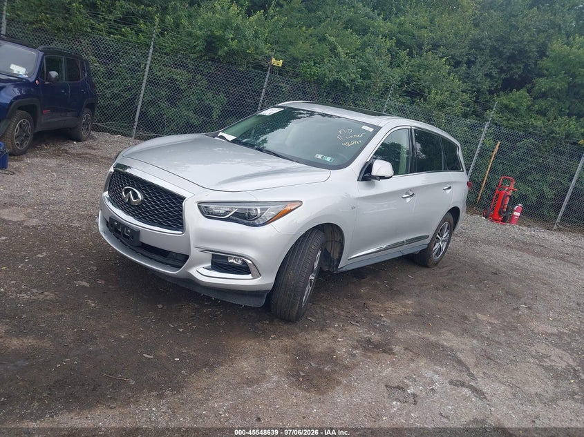 2019 Infiniti Qx60 VIN 5N1DL0MM4KC569551 IAAI salvage auction — FRONT END, Clear (Pennsylvania), sold $2,450 on 2026-07-09 (photo 2)