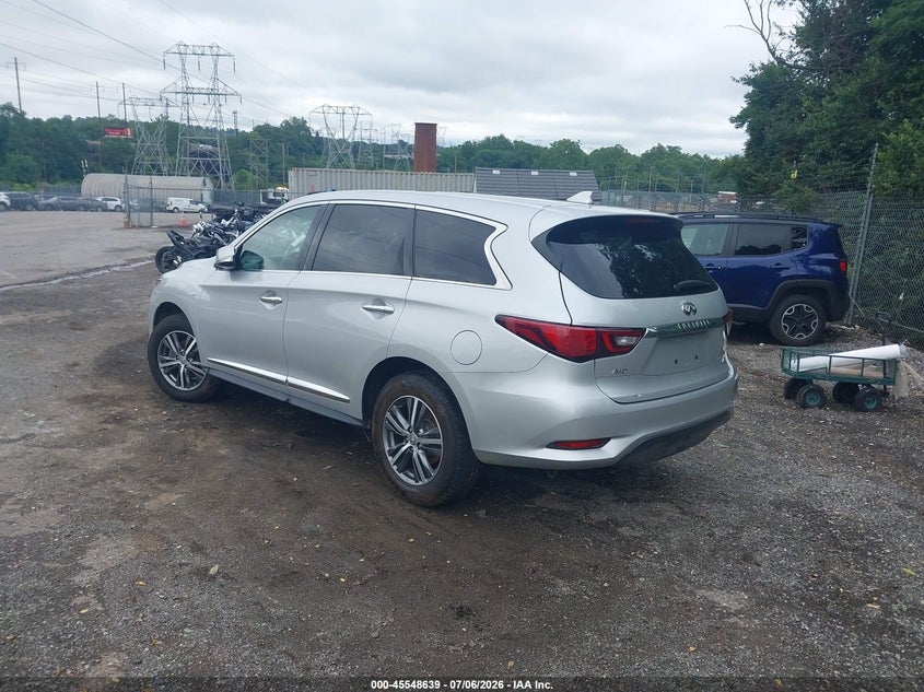2019 Infiniti Qx60 VIN 5N1DL0MM4KC569551 IAAI salvage auction — FRONT END, Clear (Pennsylvania), sold $2,450 on 2026-07-09 (photo 3)