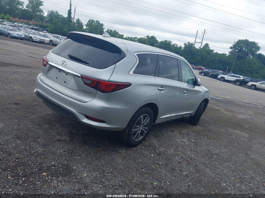 2019 Infiniti Qx60 VIN 5N1DL0MM4KC569551 IAAI salvage auction — FRONT END, Clear (Pennsylvania), sold $2,450 on 2026-07-09 (photo 4)