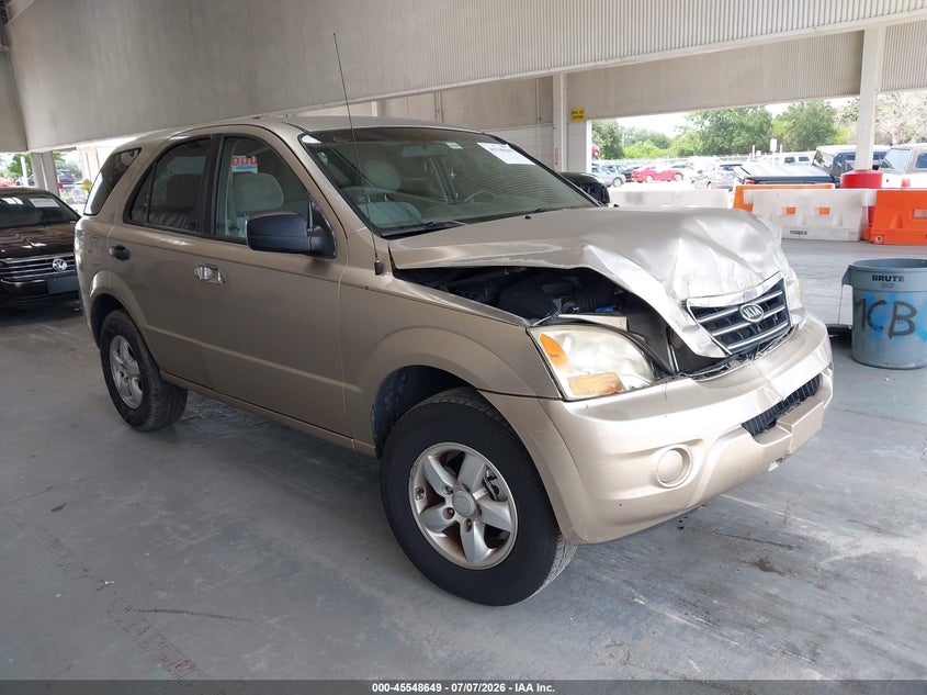 2008 Kia Sorento VIN KNDJD735385838319 IAAI salvage auction — FRONT END, Rebuildable (Florida), sold $325 on 2026-07-29 (photo 1)