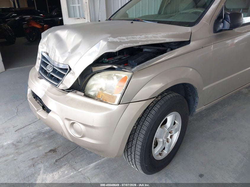 2008 Kia Sorento VIN KNDJD735385838319 IAAI salvage auction — FRONT END, Rebuildable (Florida), sold $325 on 2026-07-29 (photo 6)