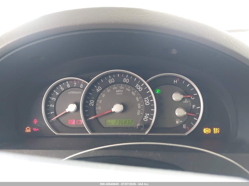 2008 Kia Sorento VIN KNDJD735385838319 IAAI salvage auction — FRONT END, Rebuildable (Florida), sold $325 on 2026-07-29 (photo 7)