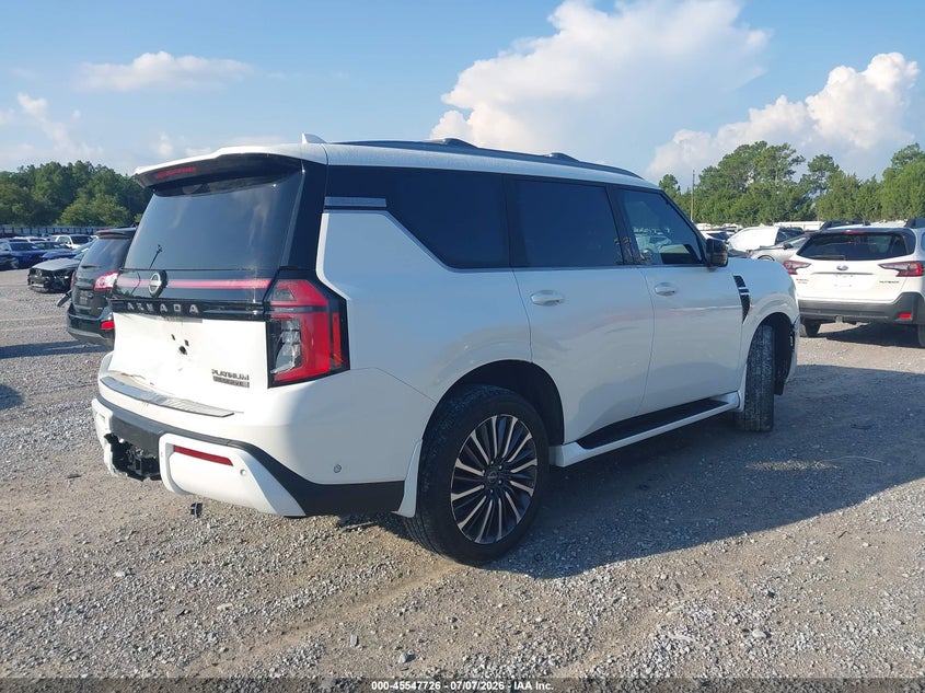2025 Nissan Armada VIN JN8AY3CC3S9200717 IAAI salvage auction — REAR END, Wait Title, sold $51,250 on 2026-08-31 (photo 4)