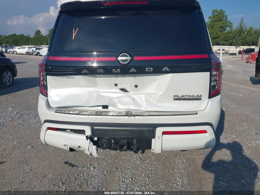 2025 Nissan Armada VIN JN8AY3CC3S9200717 IAAI salvage auction — REAR END, Wait Title, sold $51,250 on 2026-08-31 (photo 6)