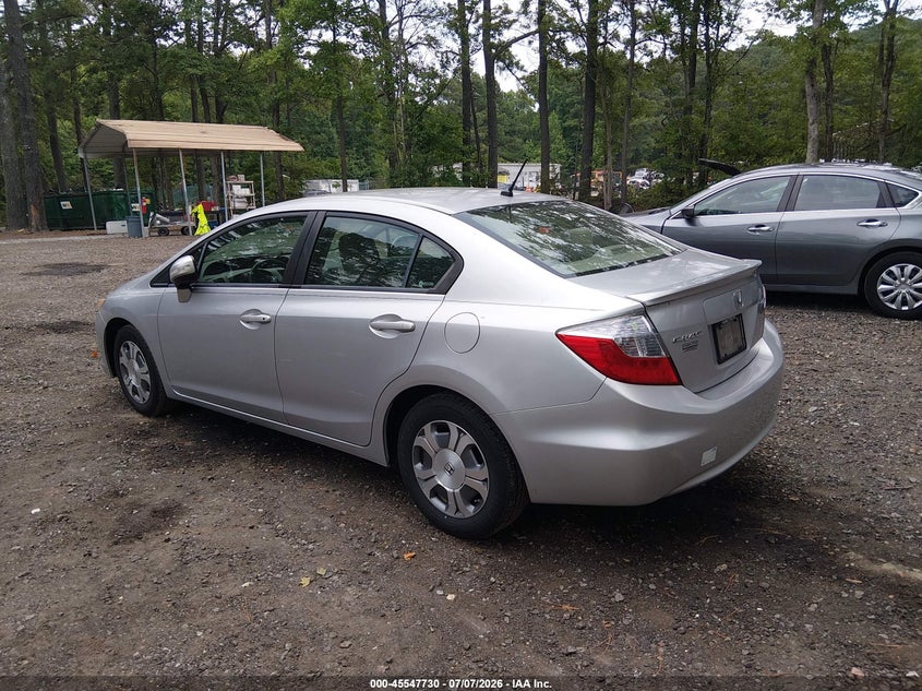 2012 Honda Civic hybrid VIN JHMFB4F2XCS000437 IAAI salvage auction — NORMAL WEAR, Clear (Virginia), sold $1,000 on 2026-07-14 (photo 3)