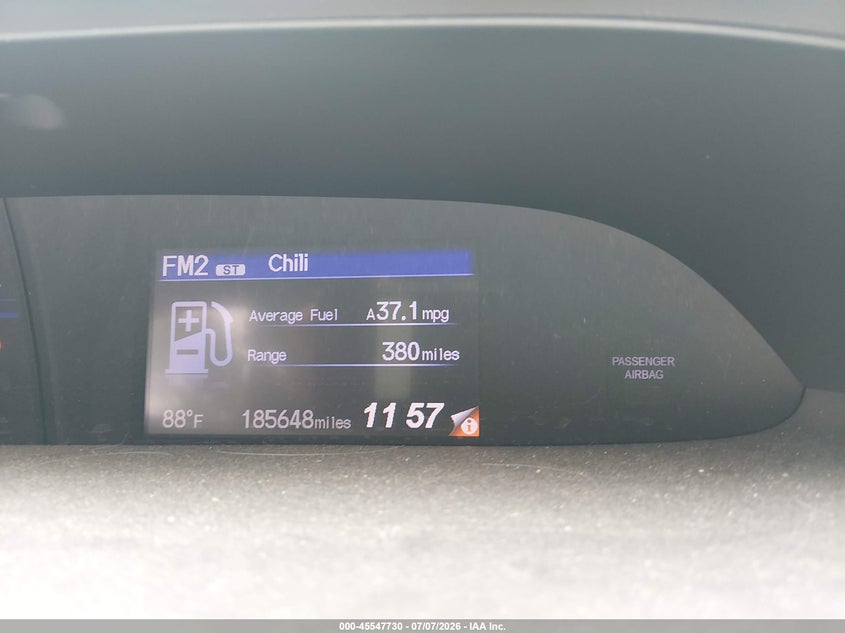 2012 Honda Civic hybrid VIN JHMFB4F2XCS000437 IAAI salvage auction — NORMAL WEAR, Clear (Virginia), sold $1,000 on 2026-07-14 (photo 7)