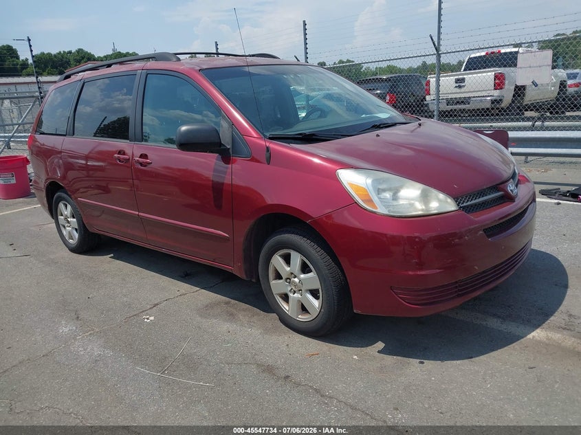 2004 Toyota Sienna VIN 5TDZA23C24S103445 IAAI salvage auction — NORMAL WEAR, Clear-Dealer Only (North Carolina), sold $875 on 2026-07-20 (photo 1)