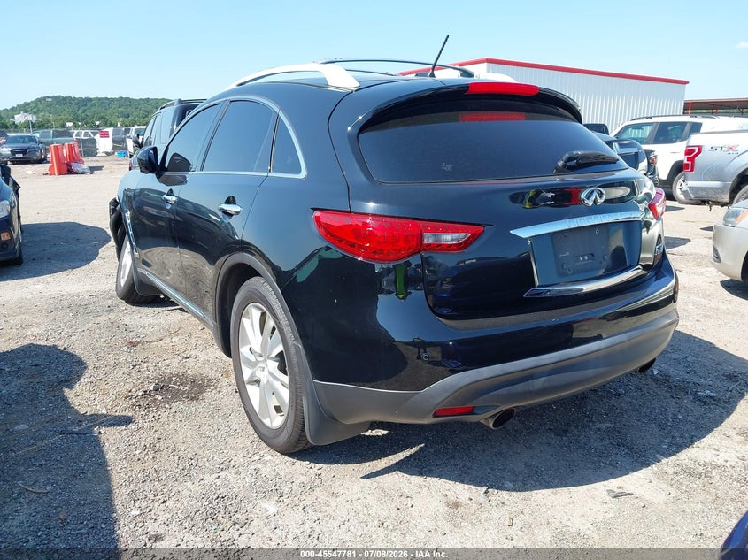 2013 Infiniti Fx VIN JN8CS1MW4DM175124 IAAI salvage auction — LEFT FRONT, Clear (Oklahoma), sold $1,550 on 2026-08-29 (photo 3)
