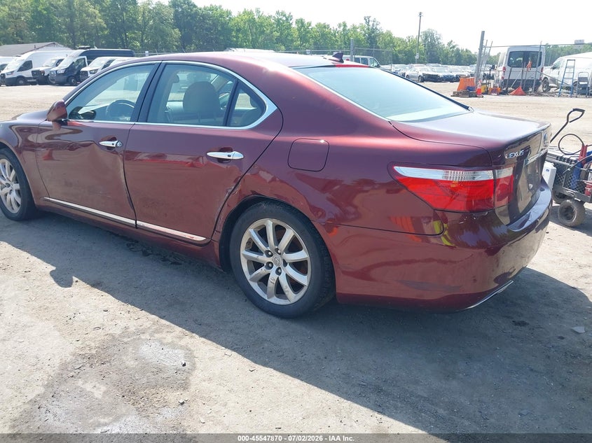 2008 Lexus Ls 460 VIN JTHBL46F685081800 IAAI salvage auction — NORMAL WEAR, Clear (Maryland), sold $1,100 on 2026-07-28 (photo 3)