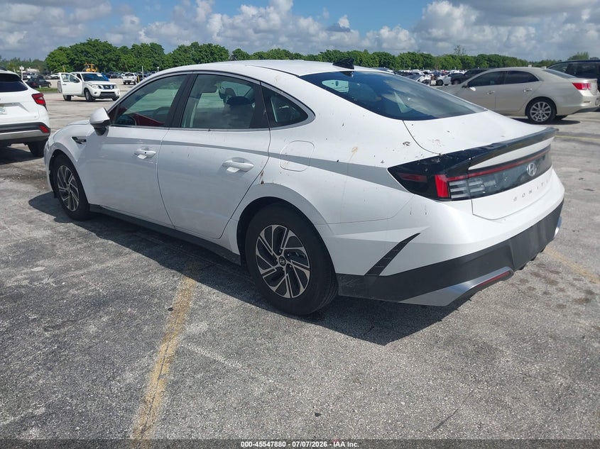 2026 Hyundai Sonata hybrid VIN KMHL24JJ6TA168712 IAAI salvage auction — LEFT FRONT, Enterprise Vehicles Clear Only (Florida), sold $16,900 on 2026-07-09 (photo 3)