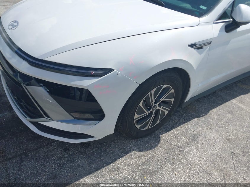 2026 Hyundai Sonata hybrid VIN KMHL24JJ6TA168712 IAAI salvage auction — LEFT FRONT, Enterprise Vehicles Clear Only (Florida), sold $16,900 on 2026-07-09 (photo 6)