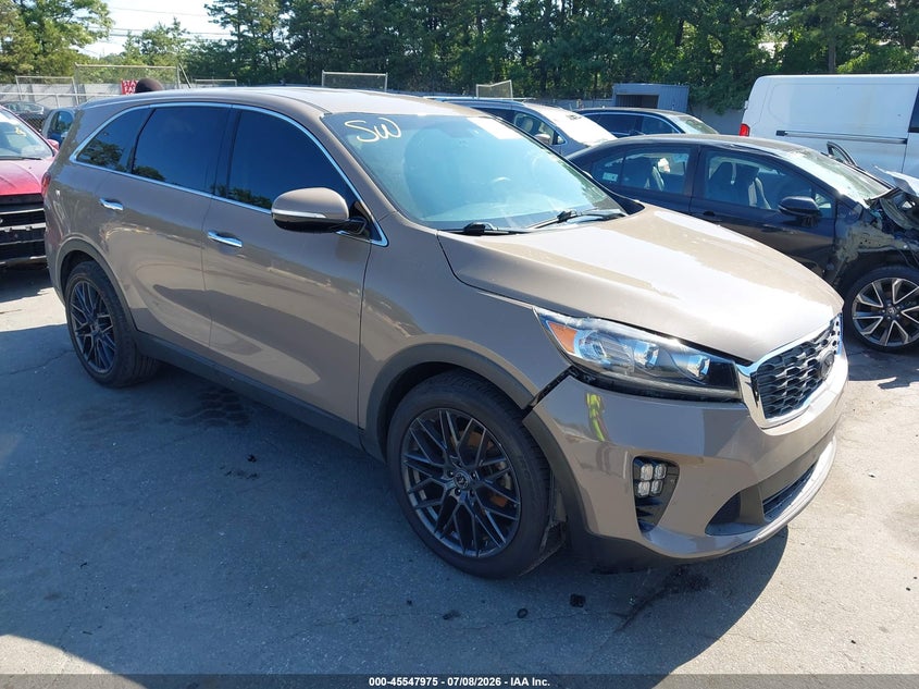 2020 Kia Sorento VIN 5XYPGDA50LG617859 IAAI salvage auction — WATER/FLOOD, Mv-907A (New York), sold $1,950 on 2026-07-28 (photo 1)
