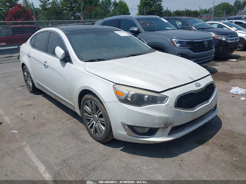 2014 Kia Cadenza VIN KNALN4D76E5121586 IAAI salvage auction — FRONT END, Clear-Dealer Only (North Carolina), sold $425 on 2026-07-20 (photo 1)