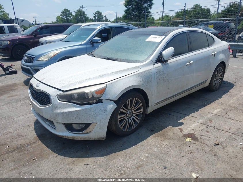 2014 Kia Cadenza VIN KNALN4D76E5121586 IAAI salvage auction — FRONT END, Clear-Dealer Only (North Carolina), sold $425 on 2026-07-20 (photo 2)