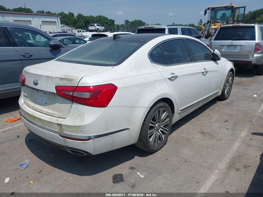 2014 Kia Cadenza VIN KNALN4D76E5121586 IAAI salvage auction — FRONT END, Clear-Dealer Only (North Carolina), sold $425 on 2026-07-20 (photo 4)