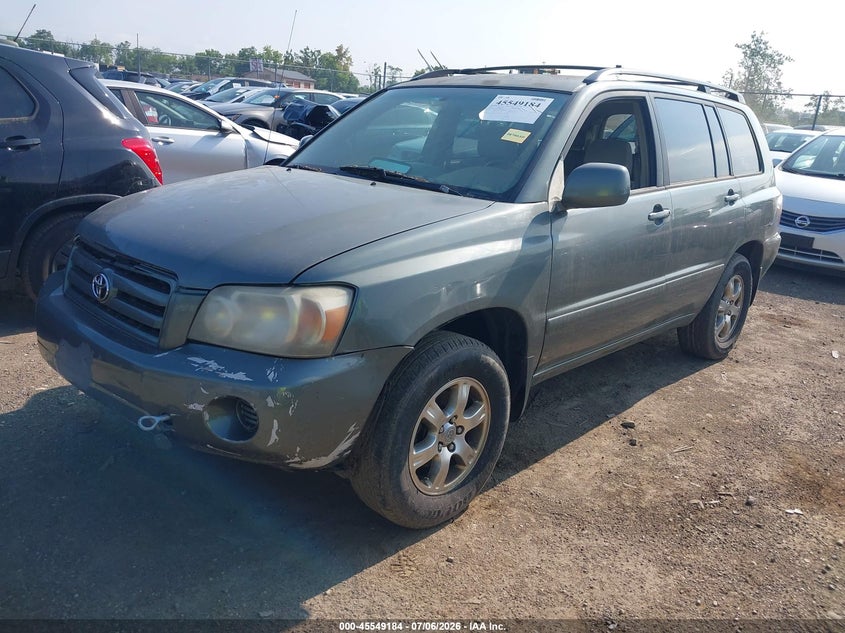 2006 Toyota Highlander VIN JTEEP21A660163955 IAAI salvage auction — NORMAL WEAR, Original (Ohio), sold $875 on 2026-07-30 (photo 2)