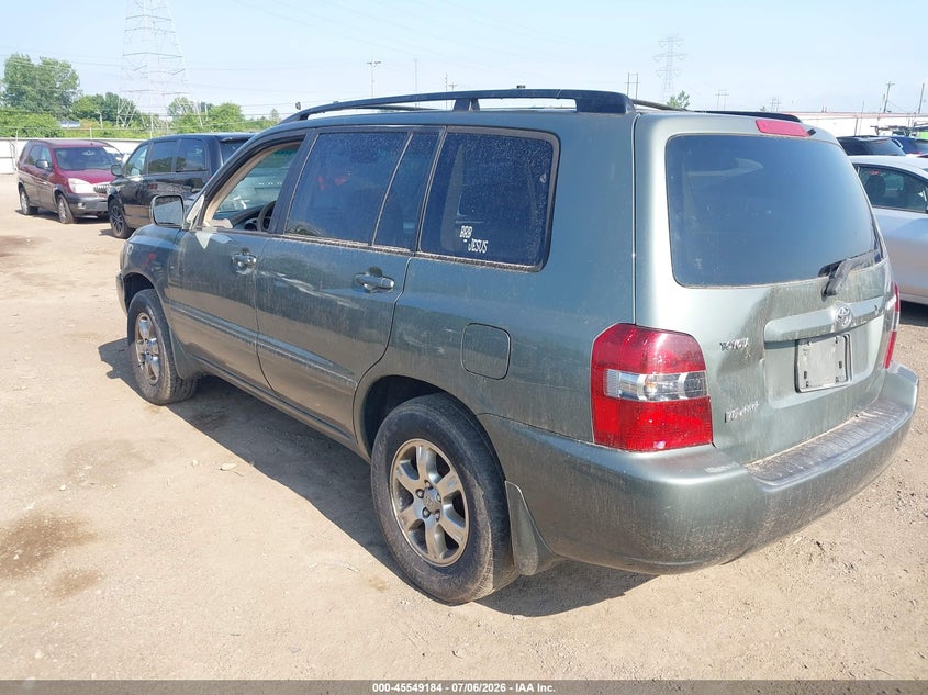 2006 Toyota Highlander VIN JTEEP21A660163955 IAAI salvage auction — NORMAL WEAR, Original (Ohio), sold $875 on 2026-07-30 (photo 3)