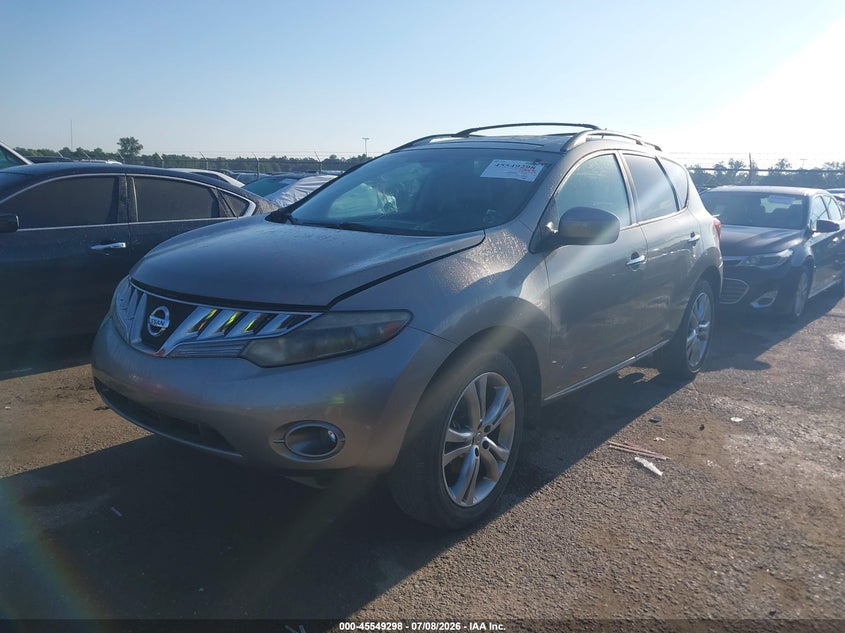 2010 Nissan Murano VIN JN8AZ1MUXAW012365 IAAI salvage auction — NORMAL WEAR, Clear (Louisiana), sold $600 on 2026-07-28 (photo 2)
