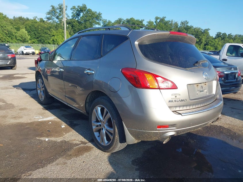 2010 Nissan Murano VIN JN8AZ1MUXAW012365 IAAI salvage auction — NORMAL WEAR, Clear (Louisiana), sold $600 on 2026-07-28 (photo 3)