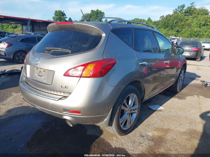2010 Nissan Murano VIN JN8AZ1MUXAW012365 IAAI salvage auction — NORMAL WEAR, Clear (Louisiana), sold $600 on 2026-07-28 (photo 4)