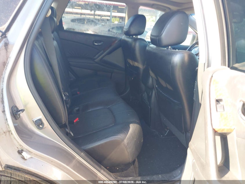 2010 Nissan Murano VIN JN8AZ1MUXAW012365 IAAI salvage auction — NORMAL WEAR, Clear (Louisiana), sold $600 on 2026-07-28 (photo 8)