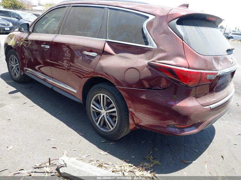 2019 Infiniti Qx60 VIN 5N1DL0MN2KC501063 IAAI salvage auction — SIDE, Salvage Certificate (California), sold $2,550 on 2026-07-05 (photo 3)