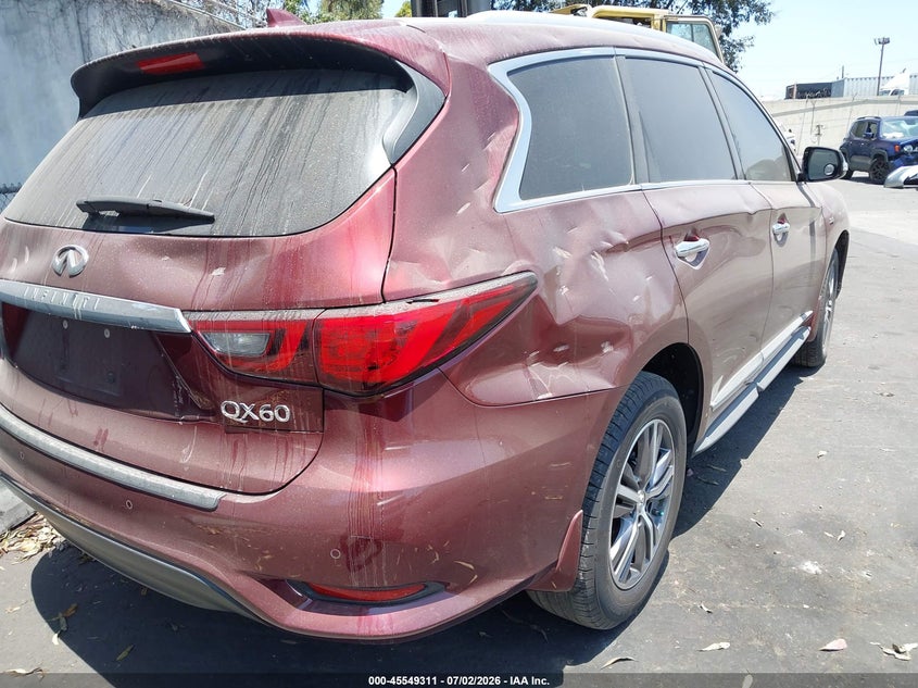 2019 Infiniti Qx60 VIN 5N1DL0MN2KC501063 IAAI salvage auction — SIDE, Salvage Certificate (California), sold $2,550 on 2026-07-05 (photo 4)