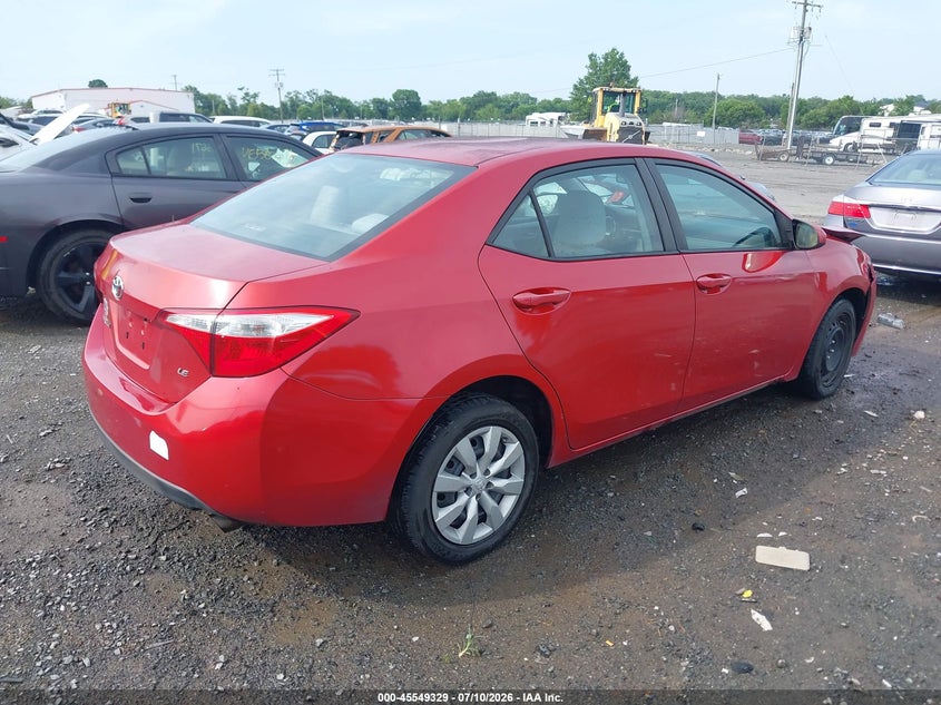 2014 Toyota Corolla VIN 5YFBURHE6EP059987 IAAI salvage auction — FRONT END, Clear (Virginia), sold $1,700 on 2026-07-24 (photo 4)