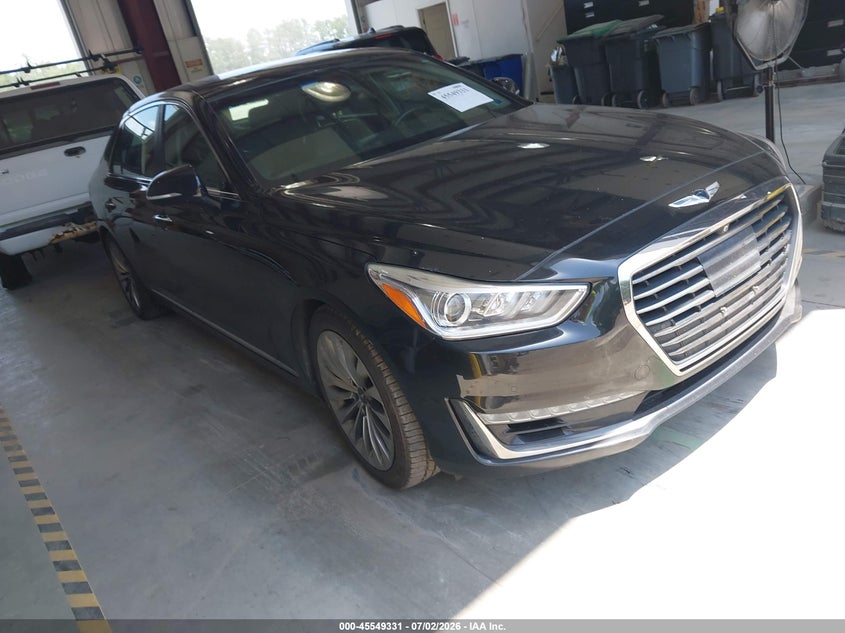 2017 Genesis G90 VIN KMHG54JHXHU031669 IAAI salvage auction — NORMAL WEAR, Clear (Virginia), sold $3,300 on 2026-07-17 (photo 1)