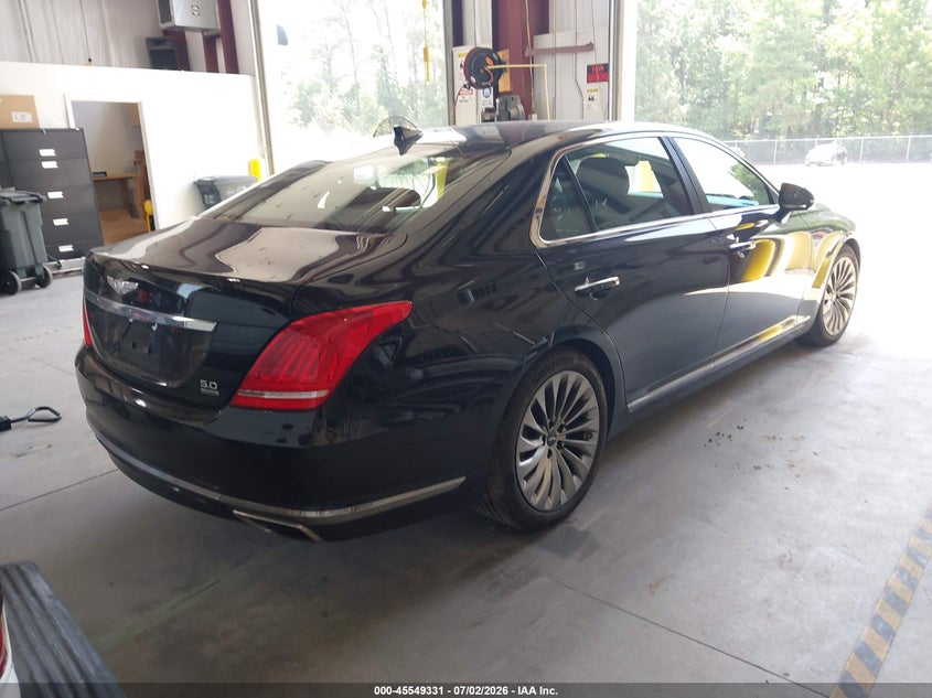 2017 Genesis G90 VIN KMHG54JHXHU031669 IAAI salvage auction — NORMAL WEAR, Clear (Virginia), sold $3,300 on 2026-07-17 (photo 4)
