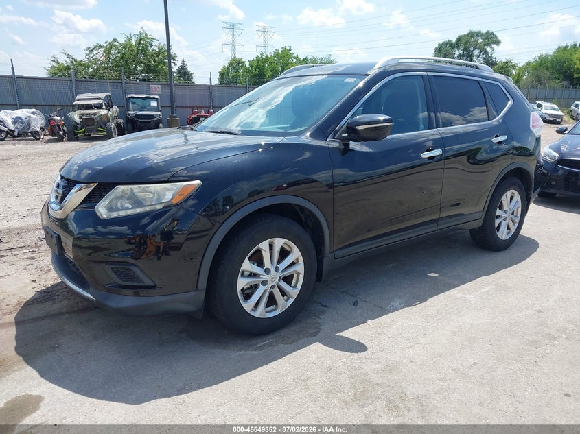 2015 Nissan Rogue VIN KNMAT2MV8FP509492 IAAI salvage auction — HAIL, Clear (Illinois), sold $1,375 on 2026-07-20 (photo 2)