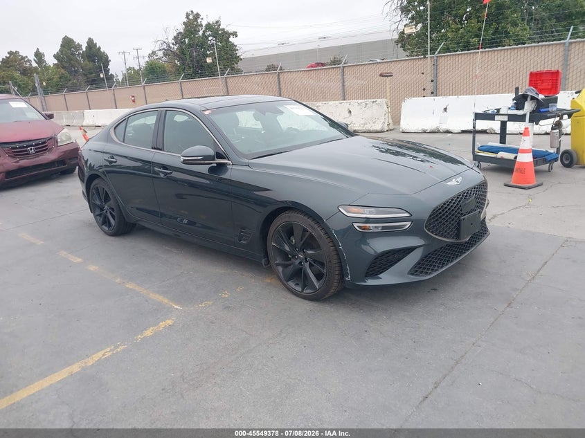 2023 Genesis G70 VIN KMTG34TAXPU124265 IAAI salvage auction — SIDE, Salvage (California), sold $8,100 on 2026-07-29 (photo 1)