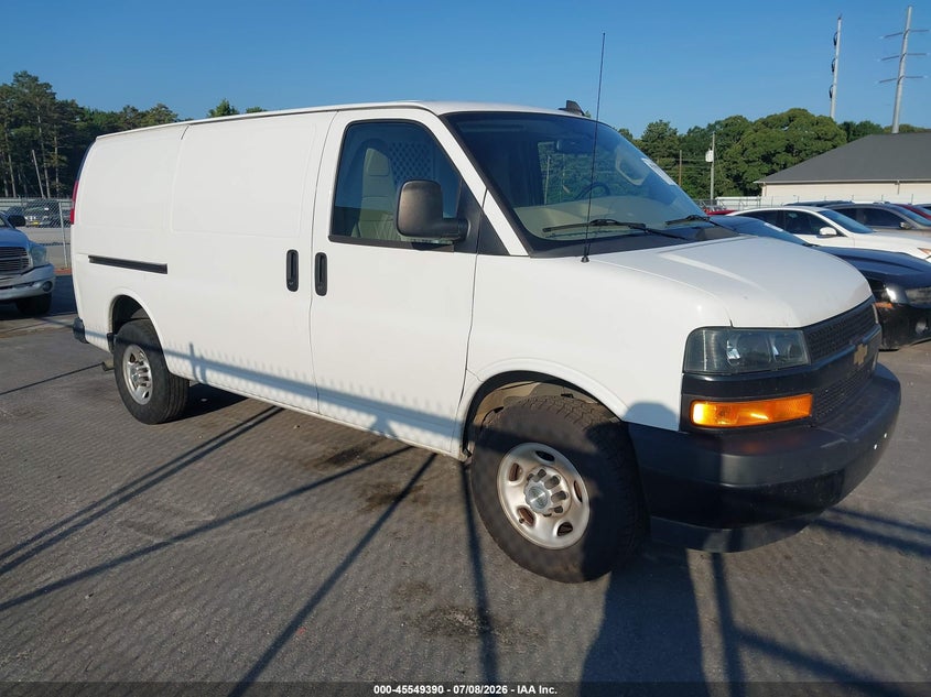 2023 Chevrolet Express VIN 1GCWGAFP3P1136403 IAAI salvage auction — FRONT END, Enterprise Vehicles Clear Only (Georgia), sold $12,100 on 2026-07-28 (photo 1)