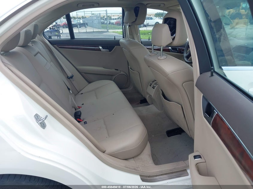 2011 Mercedes-benz C class VIN WDDGF5EB0BF656208 IAAI salvage auction — FRONT END, Rebuildable (Florida), sold $1,300 on 2026-08-13 (photo 8)