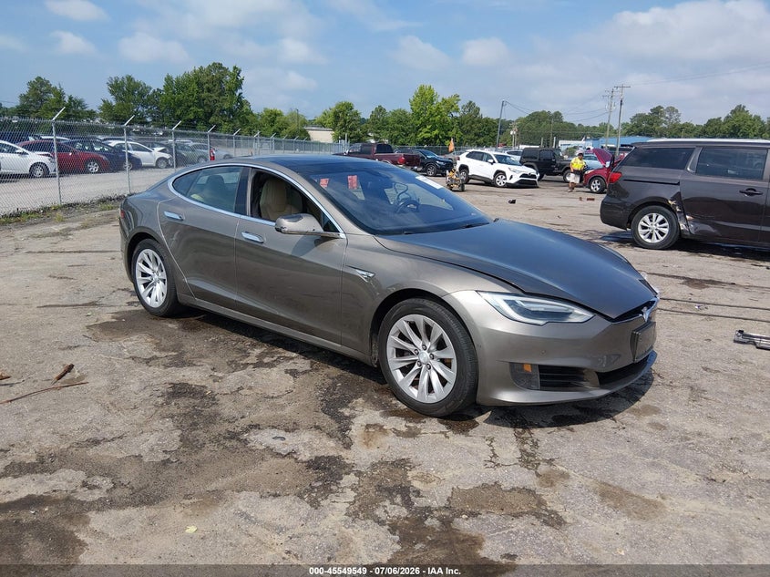 2016 Tesla Model s VIN 5YJSA1E12GF146618 IAAI salvage auction — LEFT REAR, Salvage Title, sold $5,425 on 2026-09-01 (photo 1)