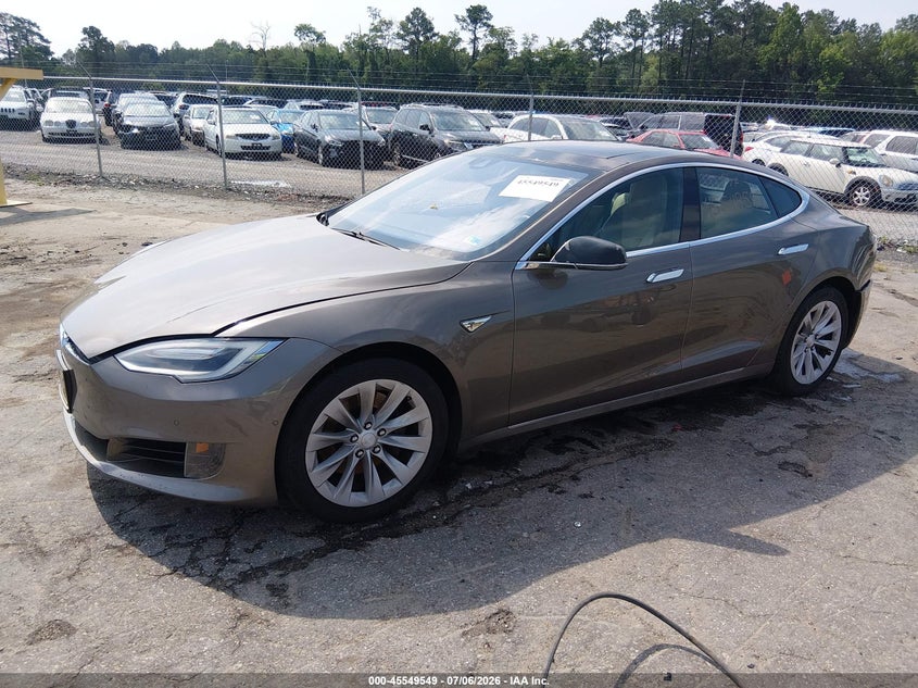 2016 Tesla Model s VIN 5YJSA1E12GF146618 IAAI salvage auction — LEFT REAR, Salvage Title, sold $5,425 on 2026-09-01 (photo 2)