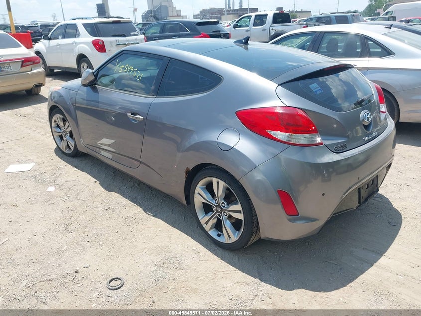 2013 Hyundai Veloster VIN KMHTC6AD1DU146359 IAAI salvage auction — NORMAL WEAR, Clear (Indiana), sold $25 on 2026-07-29 (photo 3)