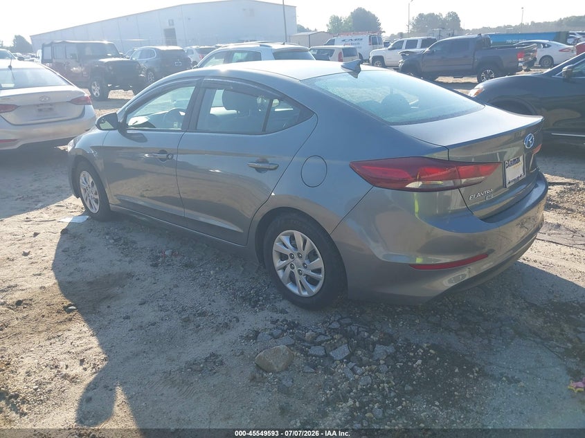 2017 Hyundai Elantra VIN KMHD74LFXHU135717 IAAI salvage auction — UNKNOWN, Clear (Georgia), sold $700 on 2026-07-16 (photo 3)
