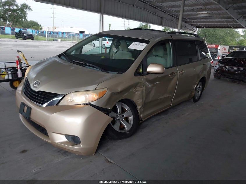 2013 Toyota Sienna VIN 5TDKK3DC7DS356747 IAAI salvage auction — LEFT FRONT, Rebuildable (Florida), sold $300 on 2026-07-29 (photo 2)