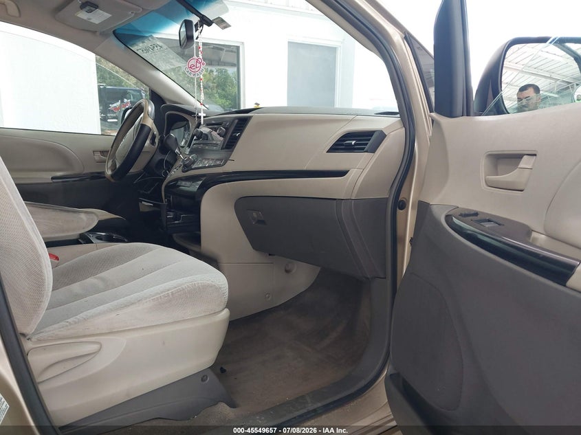 2013 Toyota Sienna VIN 5TDKK3DC7DS356747 IAAI salvage auction — LEFT FRONT, Rebuildable (Florida), sold $300 on 2026-07-29 (photo 5)