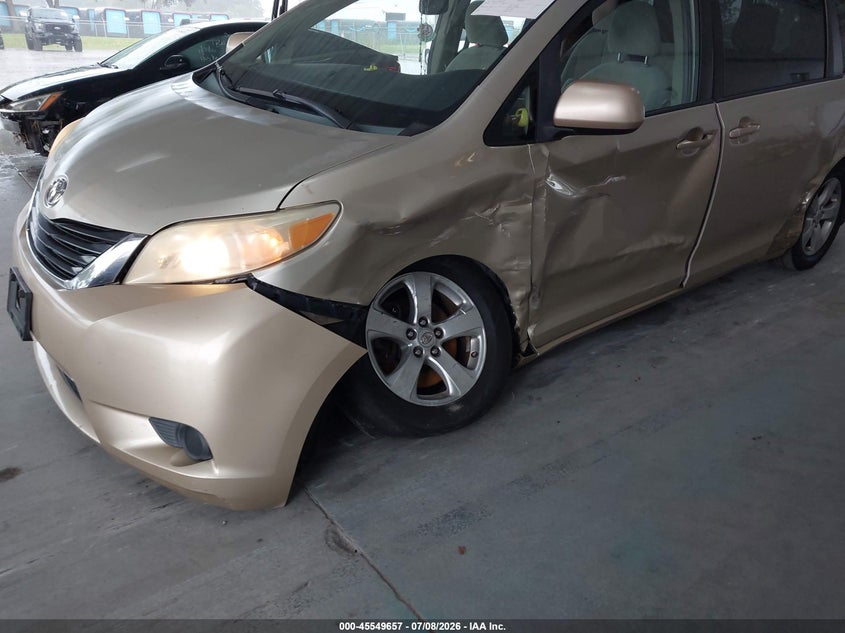 2013 Toyota Sienna VIN 5TDKK3DC7DS356747 IAAI salvage auction — LEFT FRONT, Rebuildable (Florida), sold $300 on 2026-07-29 (photo 6)