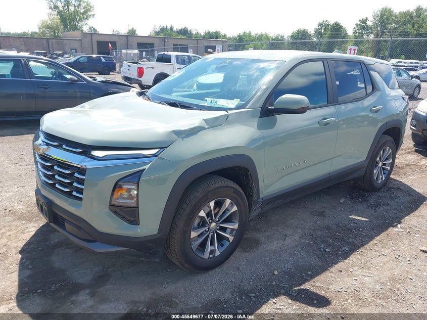 2025 Chevrolet Equinox VIN 3GNAXPEG2SL206903 IAAI salvage auction — FRONT & REAR, Mv-907A (New York), sold $7,000 on 2026-07-09 (photo 2)