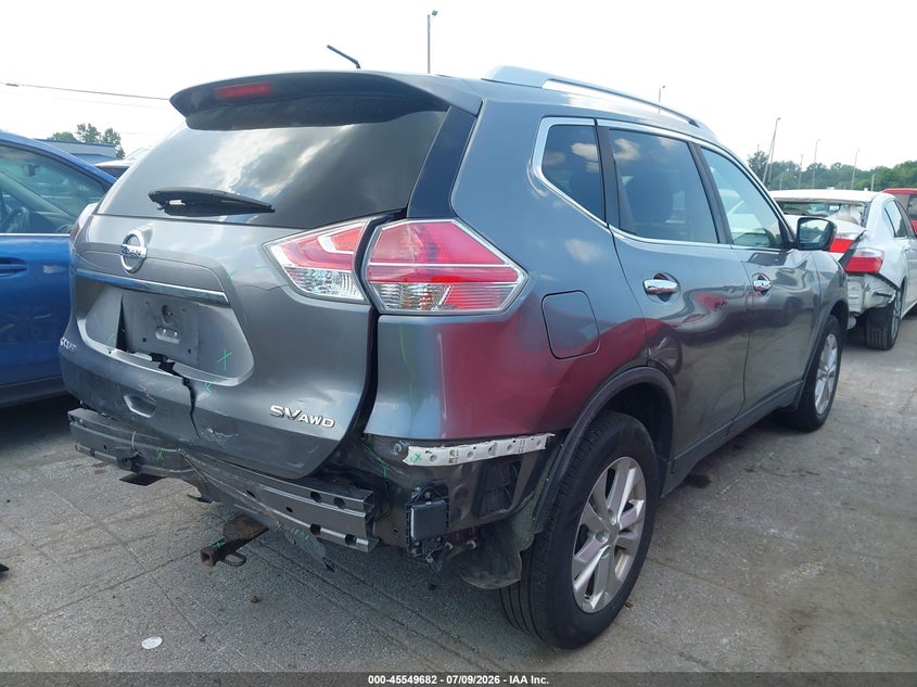 2016 Nissan Rogue VIN KNMAT2MV4GP651629 IAAI salvage auction — REAR END, Salvage (Ohio), sold $450 on 2026-07-28 (photo 4)